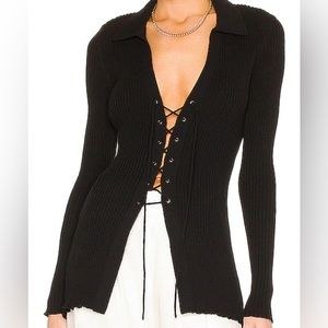 Australian Brand “MISHA” Rosie Sweater Top in Black. Size 4 Us